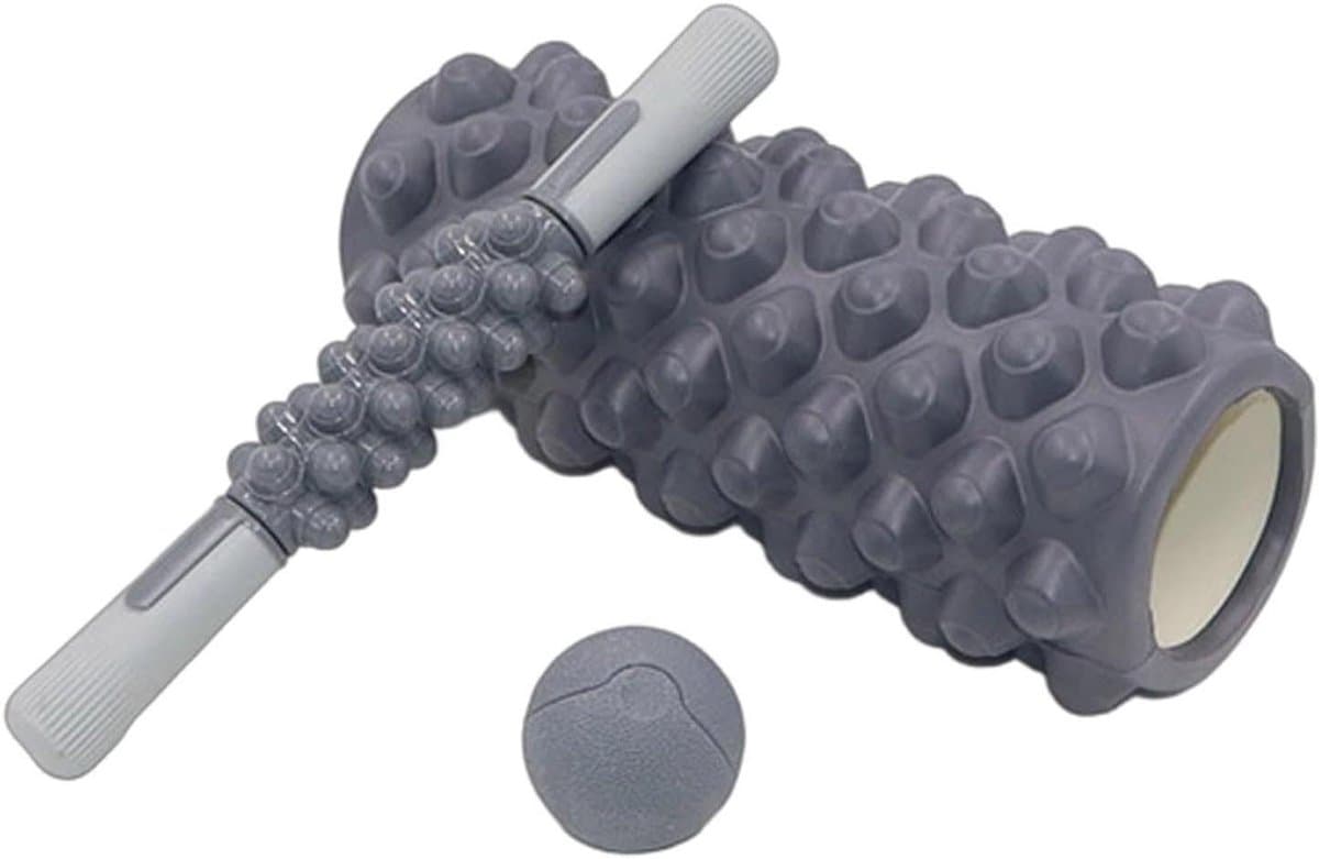 Spierroller Schuim - Massageroller EVA - Spierherstel Bevorderen - Hoge Dichtheid Structuur - 33 cm - Zwart