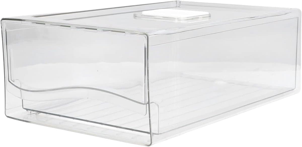 Koelkastcontainers Opslagbakken - Voedselbewaarbakken Fruit Sla - Voedsel Vers Houden - Verstelbare Ventilatieopeningen - 35x24x13 cm - Transparant
