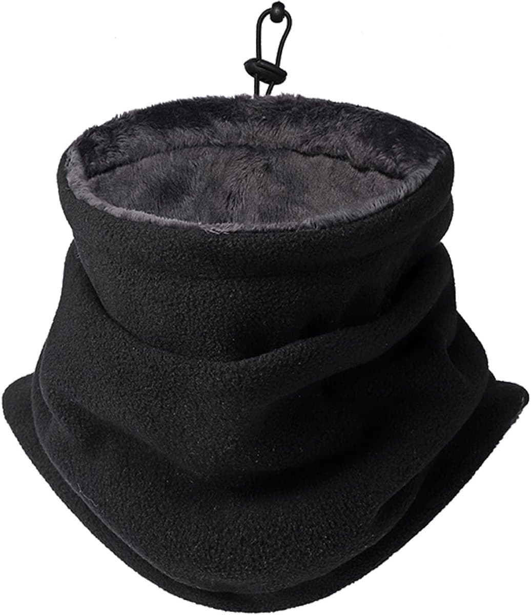 Dailygoods - Slangsjaal, multifunctionele doek winter, colsjaal heren dames winter halswarmer gezichtssjaal warm dikke loopsjaal nekwarmer sport motorfiets fiets unisex (zwart), zwart, One size