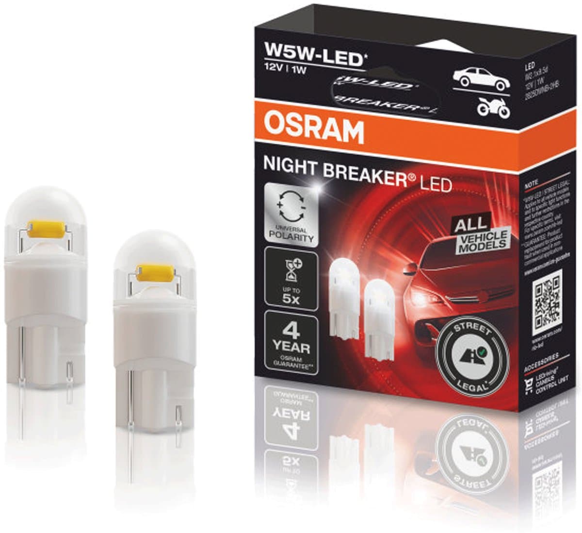 Osram Night Breaker Gen2 - LED voertuiglamb - W5W - 6000K - Homologatie