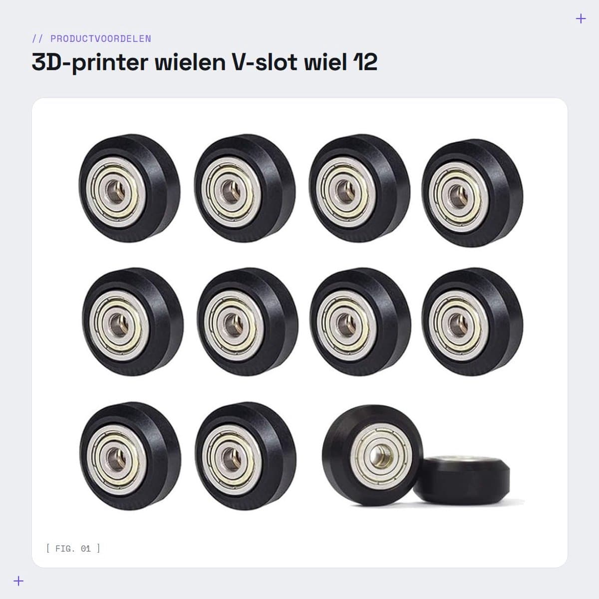 Dailygoods- 3D-printerwielen 12 Stuks - V-slot Wielen - POM Wiel - Loopwielen - Compatibel met Creality Ender 3 - Duurzaam Materiaal
