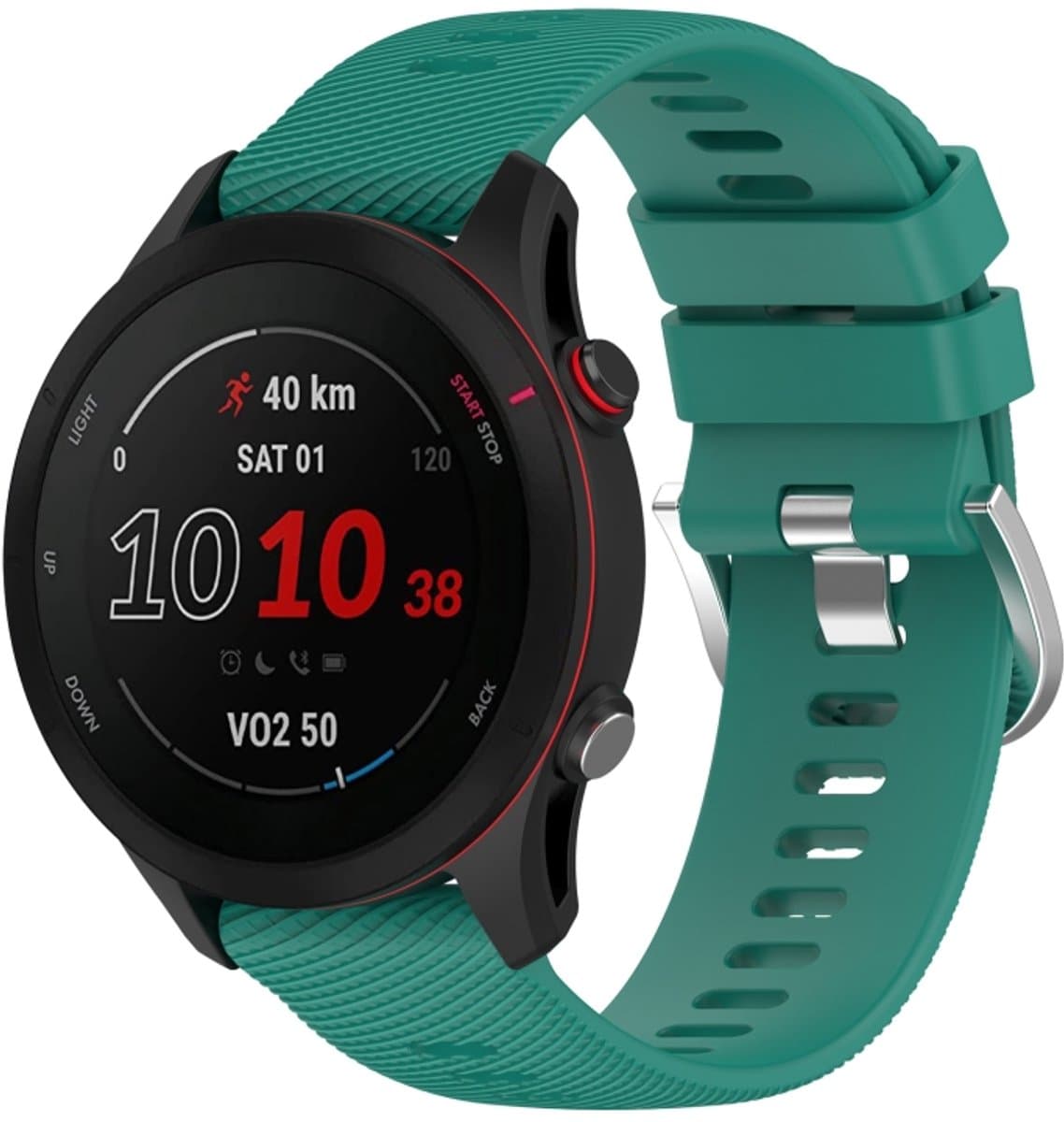 Voor Samsung Galaxy Watch Active 2 40 mm 20 mm effen kleur zachte siliconen horlogeband (groen)