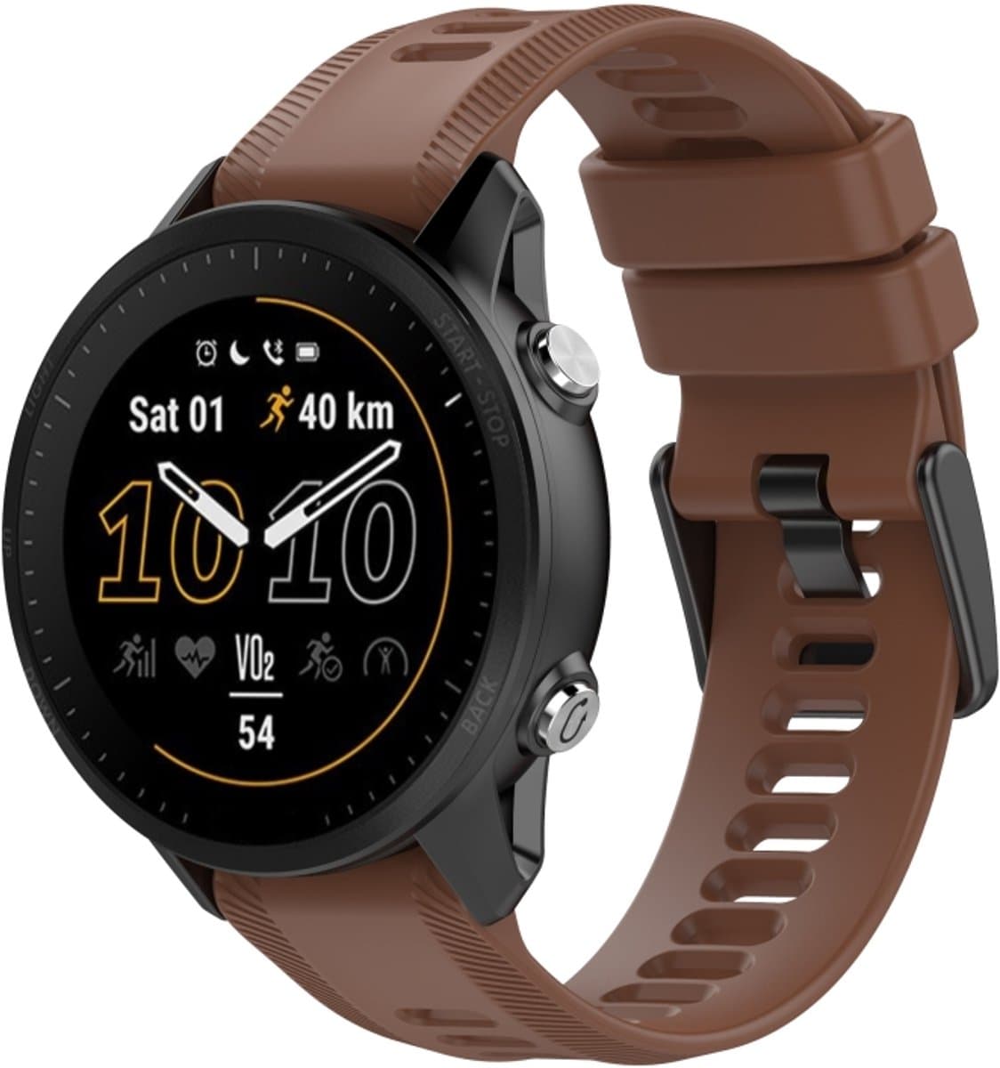 For Garmin Instinct 2 22mm Solid Color Silicone Watch Band(Coffee Color)