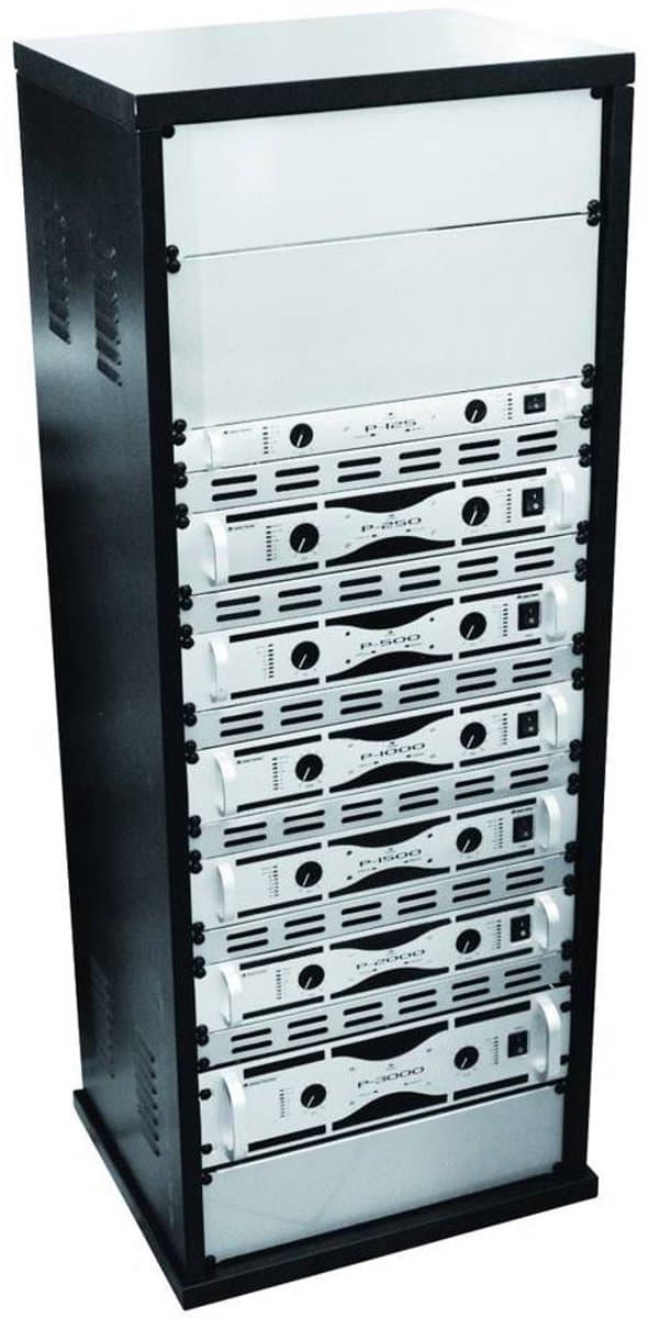 Omnitronic SR-19 19 inch rack 12 HE Staal Incl. wielen