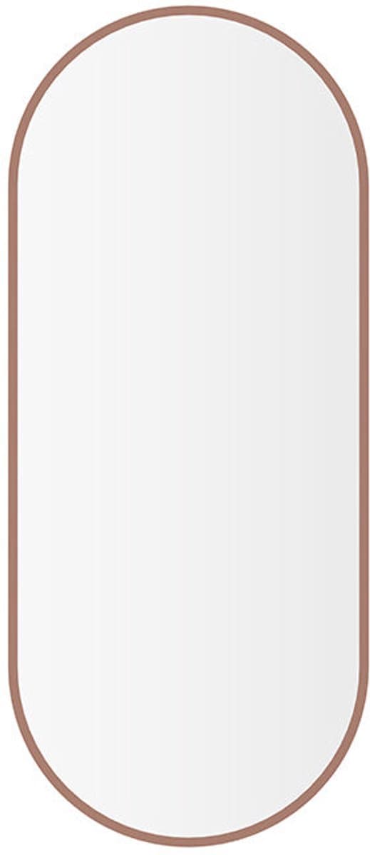 Wiesbaden Renk Spiegel met Lijst Ovaal 30 x 70 cm - Geborsteld Brons Koper