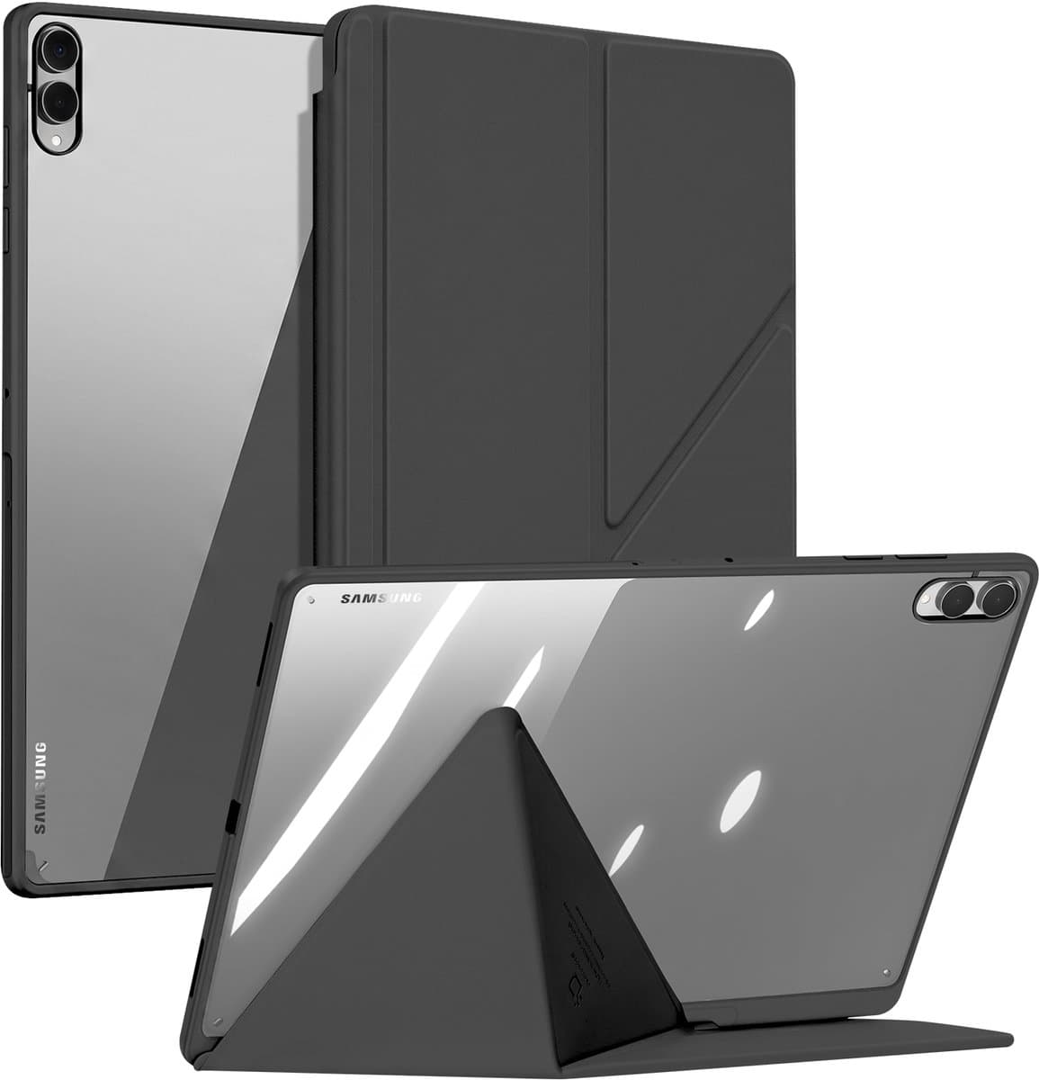 Dux Ducis, Hoesje geschikt voor Galaxy Tab S12 Ultra met Origami Standaard, Zwart