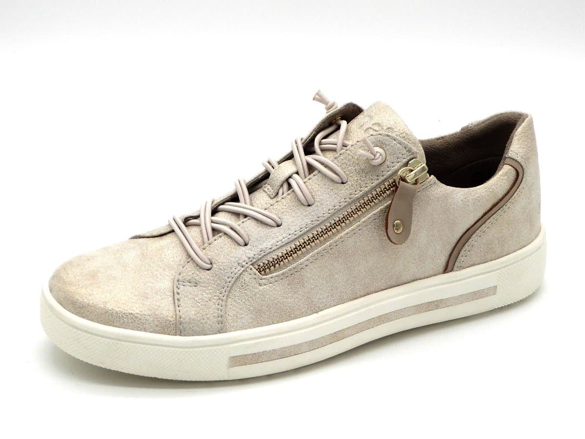 Jana Dames Sneaker - 23660-949 Beige/Goud - Wijdte H - Maat 37