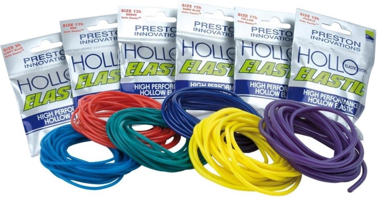 Preston Hollo Elastic - Light Blue - Maat 9H - Top Elastiek - Lichtblauw