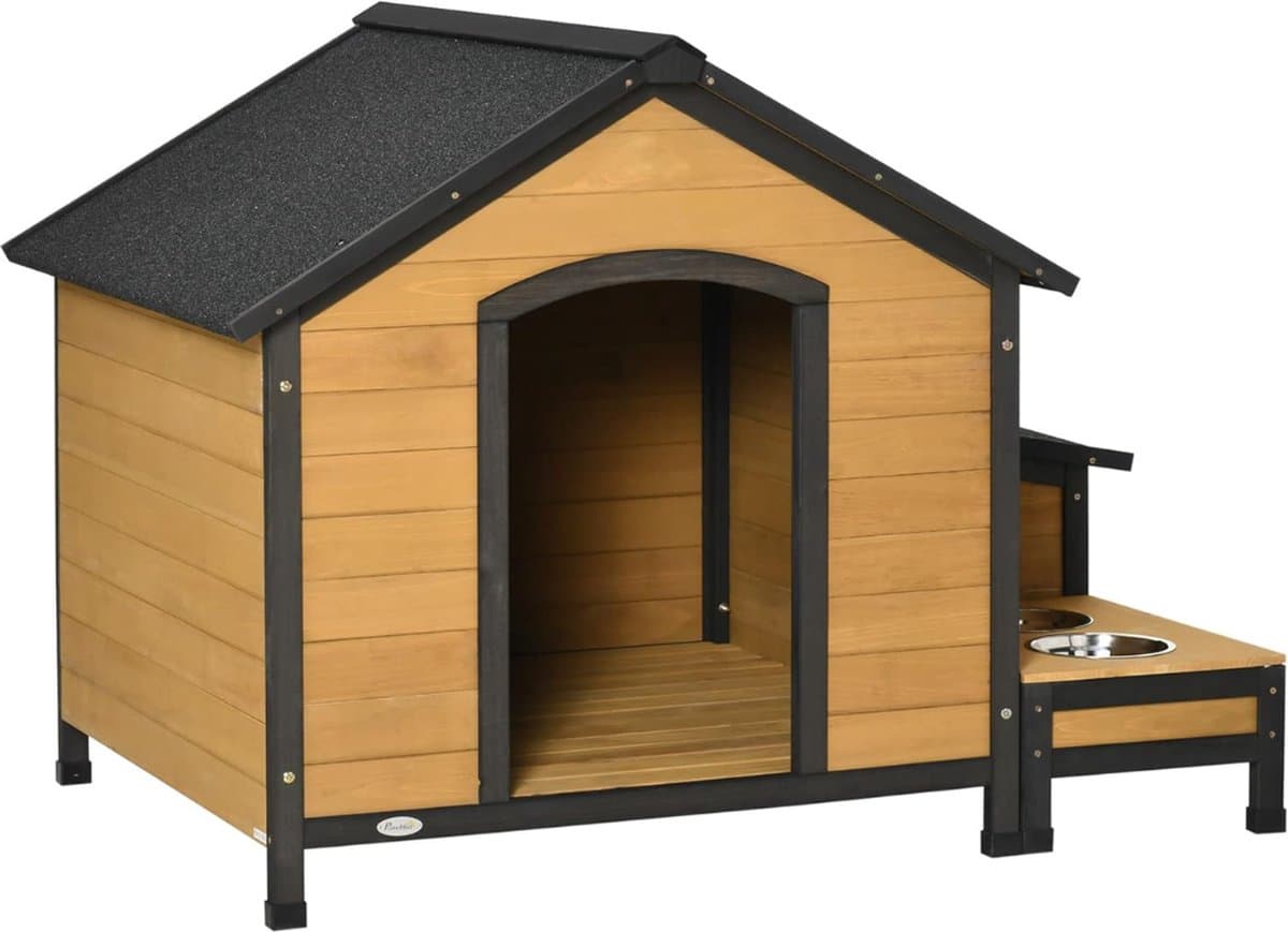 Hondenhok voor buiten - Hondenhuis middel tot 14kg - Hondenhok voor buiten - Hondenhok - Hondenhok hout - Hondenhuis voor buiten