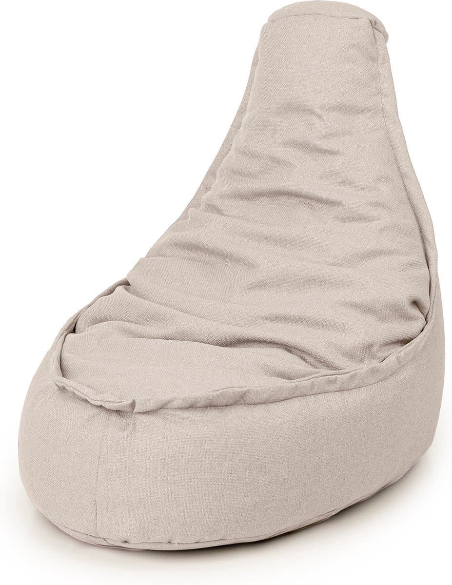 Bobbel Home - Zitzak Stoelvorm - Milano - Duurzaam - Zitstoel - 98% Gerecyclede Petflessen - 100 liter - Voor Binnen en Buiten - Junior - Waterafstotend - Beige