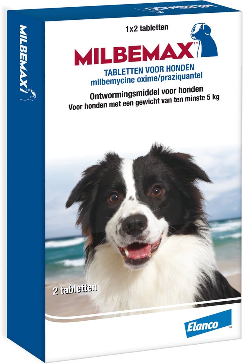 Milbemax Milbemax Hond - Anti wormenmiddel - 2 tab 10-75kg