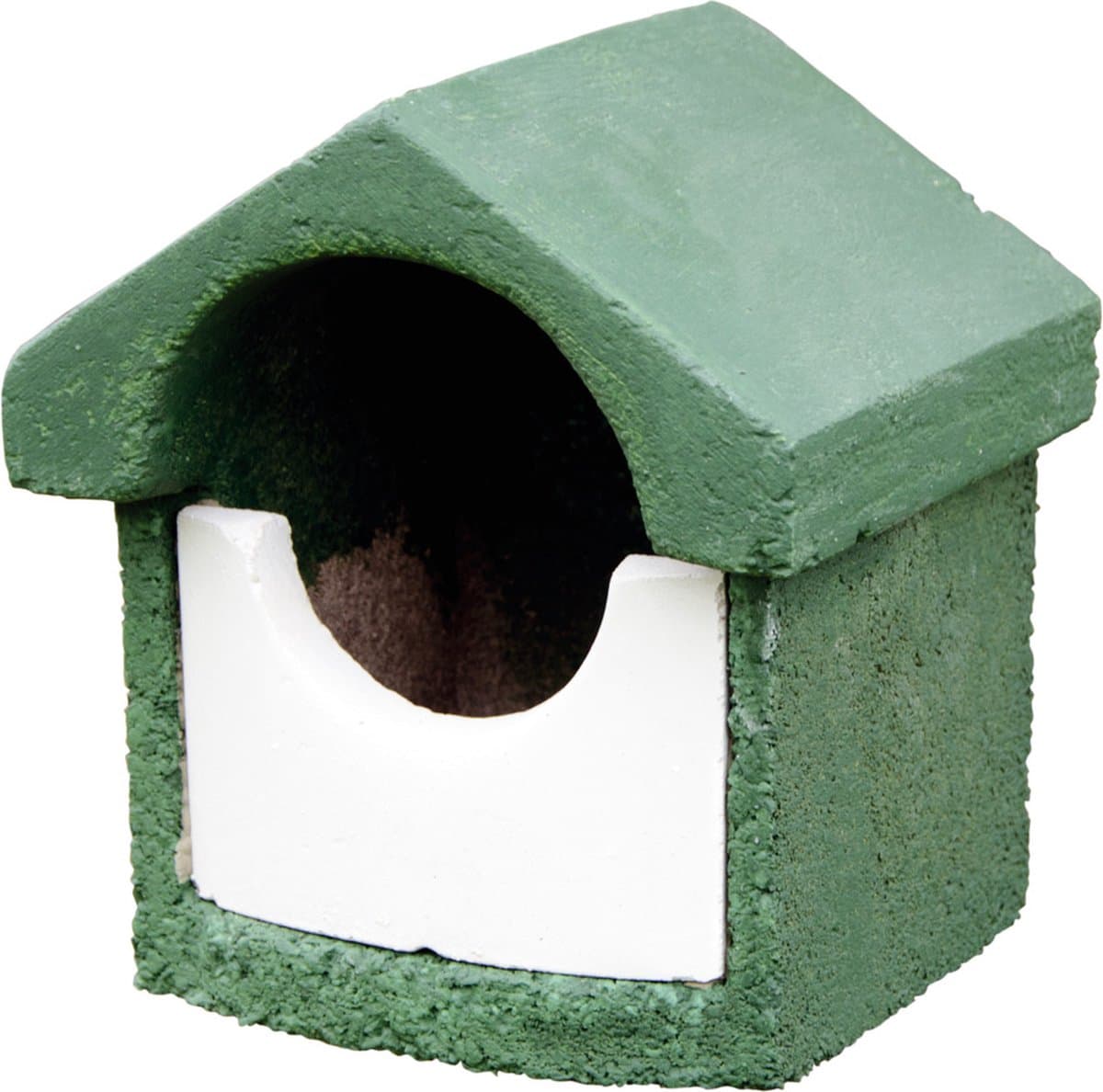 Vogelbescherming Nestkast Hout - Groen - 17x20x15cm