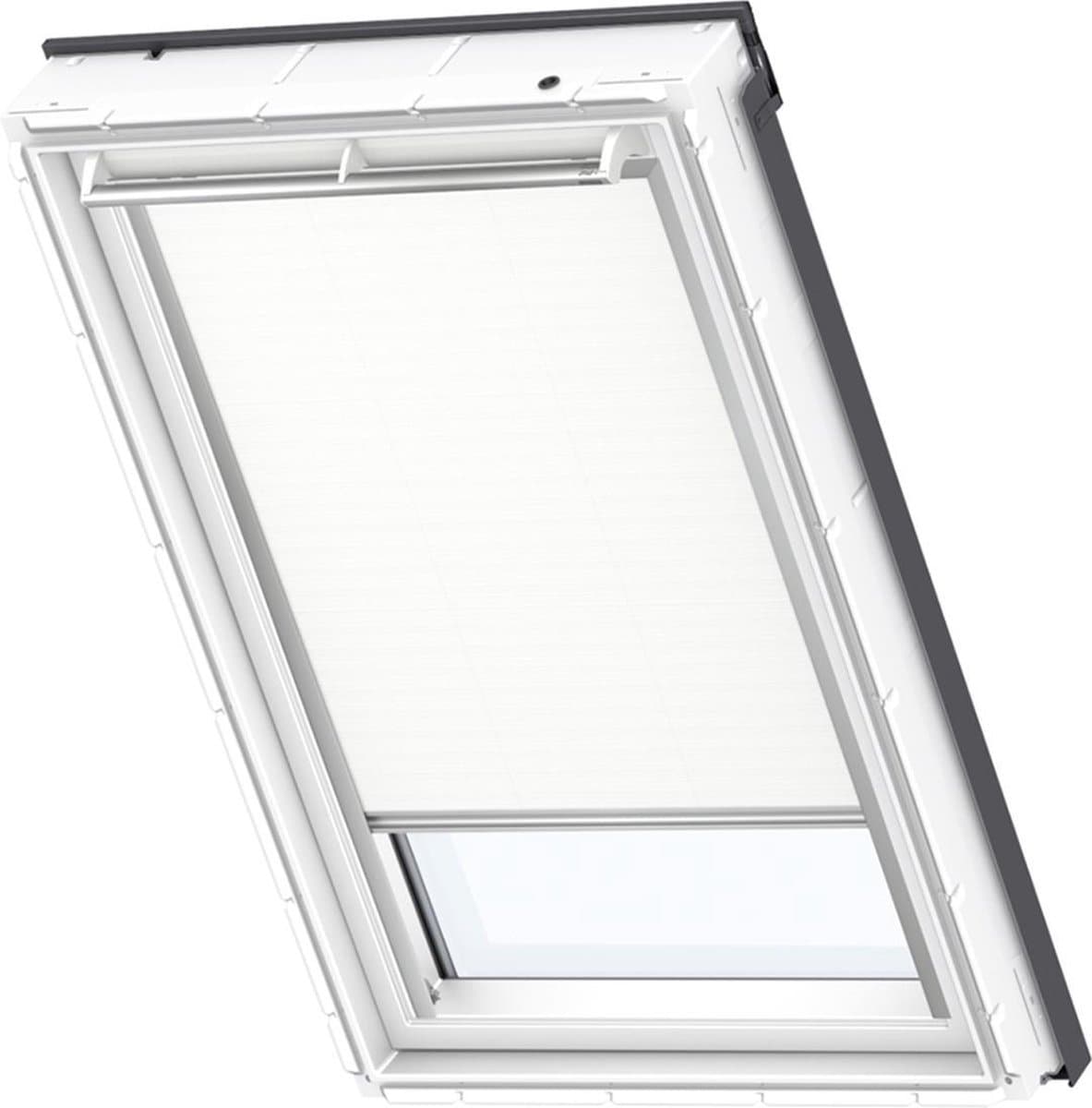 VELUX Origineel Verduisterend Rolgordijn (DKL), Zilveren Kozijn, P10, 410, 3, Wit