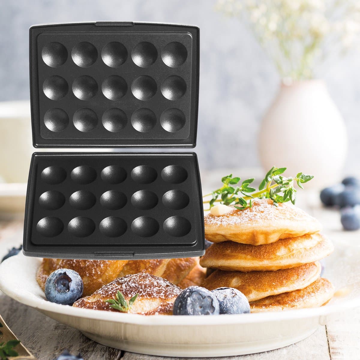 FRITEL Set bakplaten - Poffertjes / Blini's - EXCLUSIEF TOESTEL