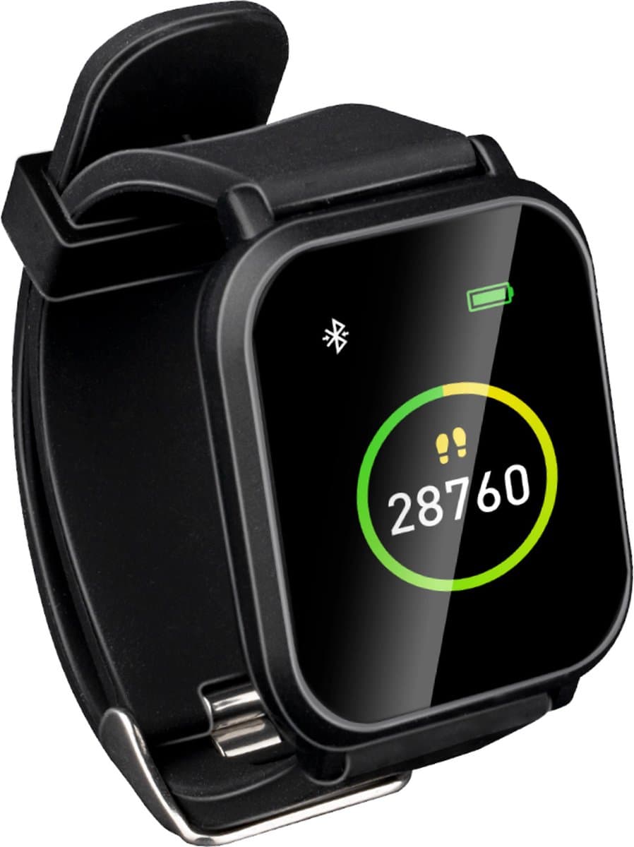 Umbro Smartwatch - Activity Tracker Bluetooth – Sporthorloge met Stappenteller en Thermometer - Zwart