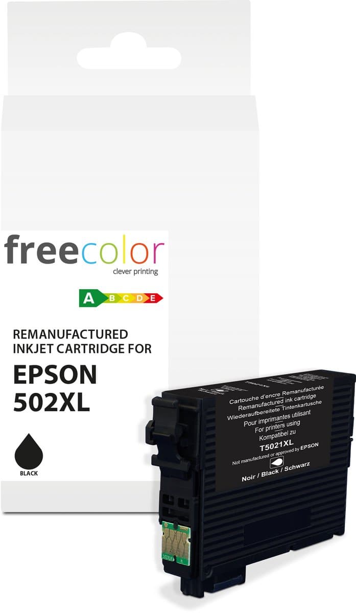 EPSON 502XL - ink cart FREECOLOR - HC- Black 12ml - 800p