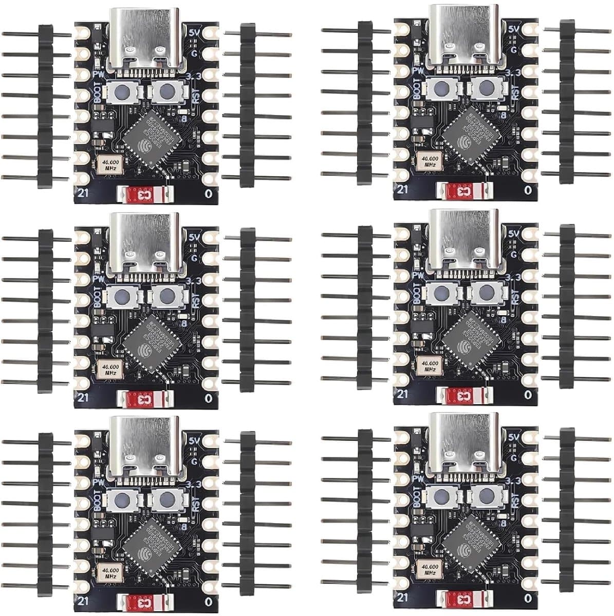 Dailygoods - 6x ESP32-C3 Ontwikkelingsplaten met WiFi en Bluetooth