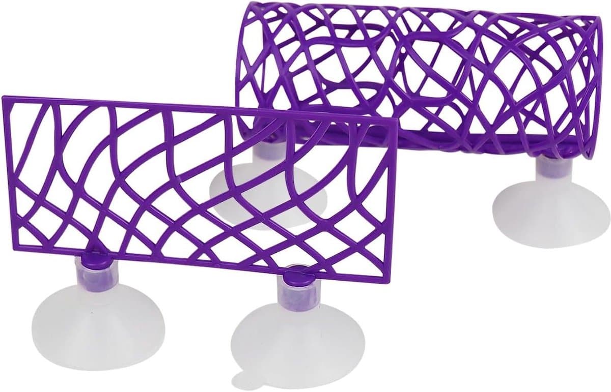 Vis Schuilplaats - Aquarium Decoratie - Rustgevend Spelen - Hol Design - 10cm Lengte - Paars