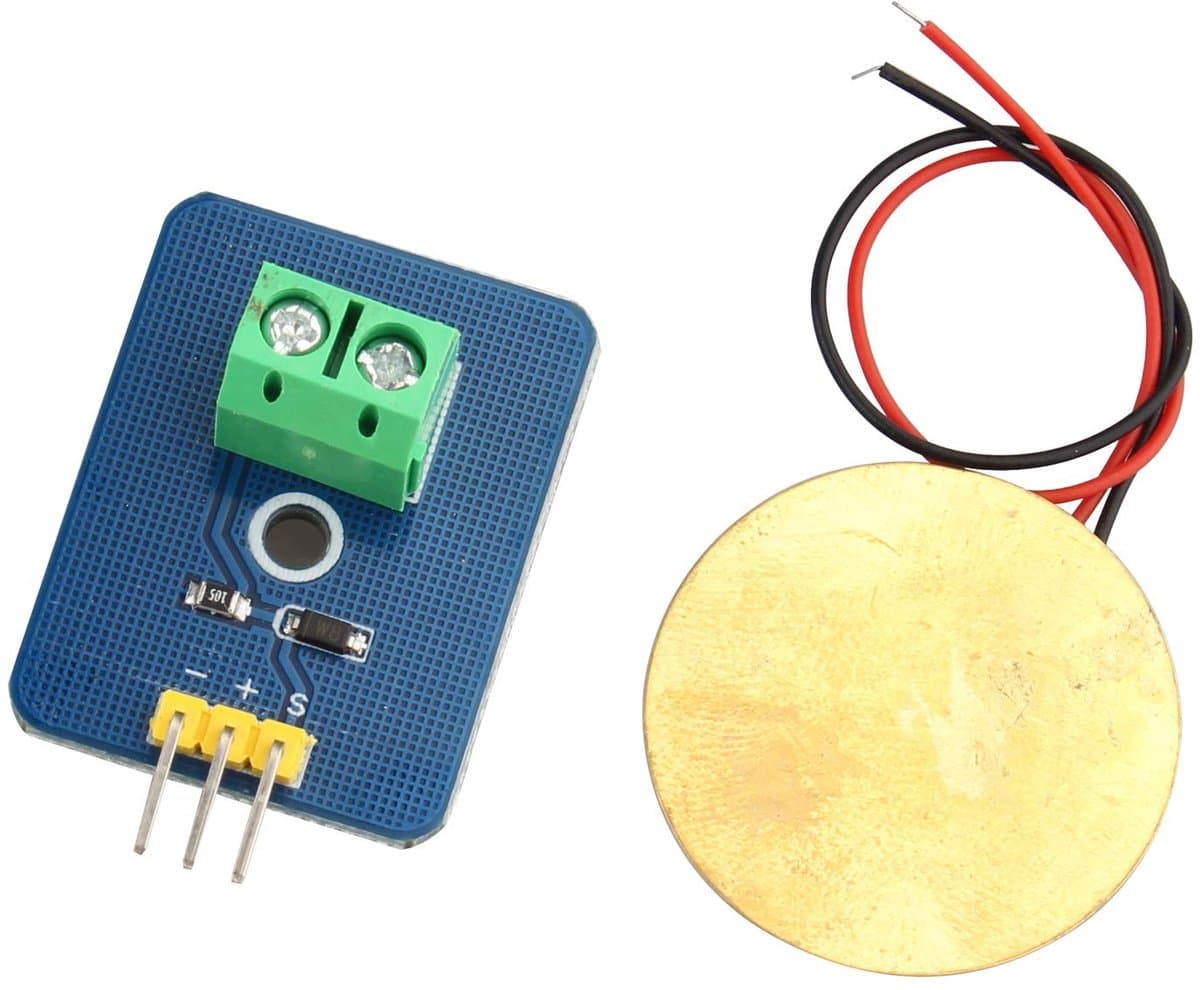Dailygoody - Solidchoice - Dailygoody - Piëzo Trillingssensor - Analoge Output - 30mm x 23mm - Sensor Module - Geschikt voor Arduino - DIY