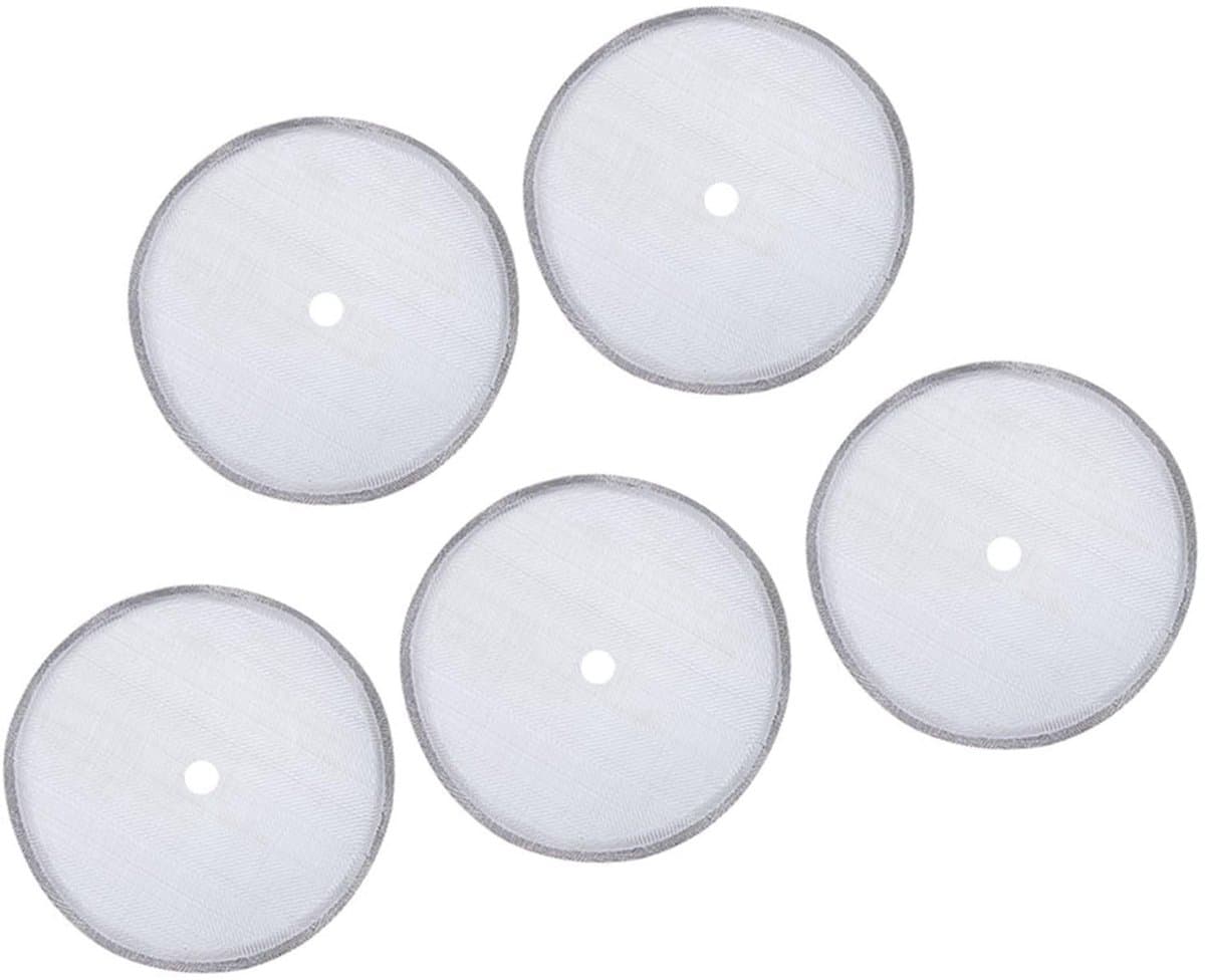 Dailygoods- Koffiefilter Set van 5 - Roestvrij Staal - 8 Cm Diameter - Franse Perspot - Zacht Extractie - Ultrafijn Gaas 150 Mesh - Theefilter