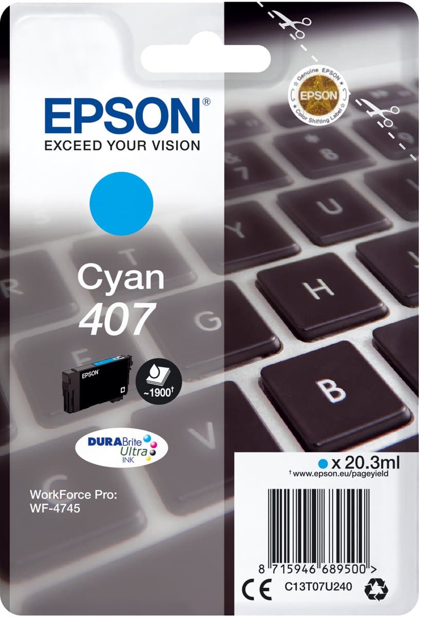 Epson WF-4745 inktcartridge 1 stuk(s) originele hoge (XL) capaciteit cyaan