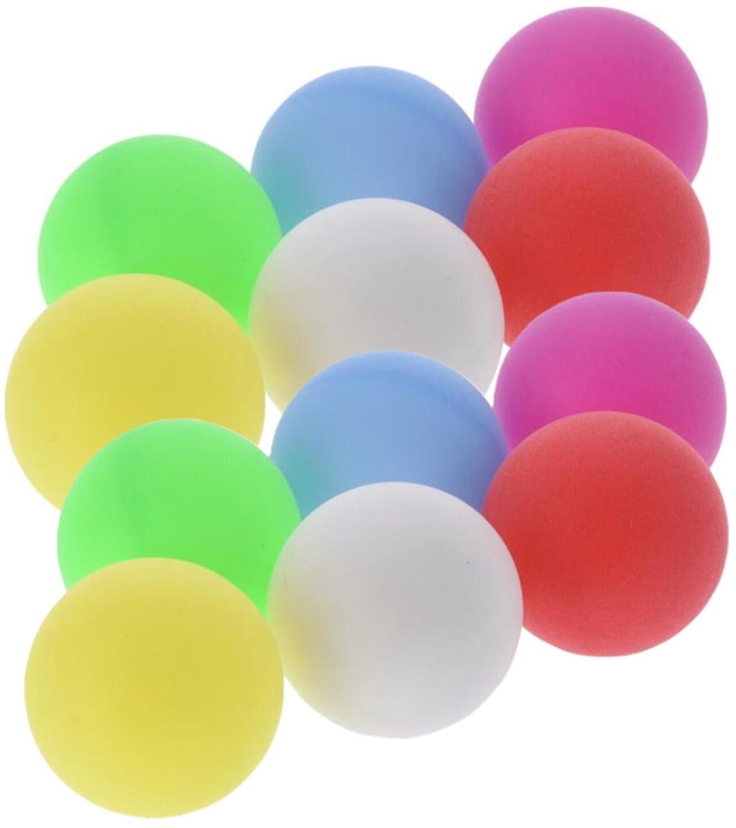 SportX Tafeltennisballen setje - 24x balletjes - kunststof - mix kleuren - pingpong balletjes