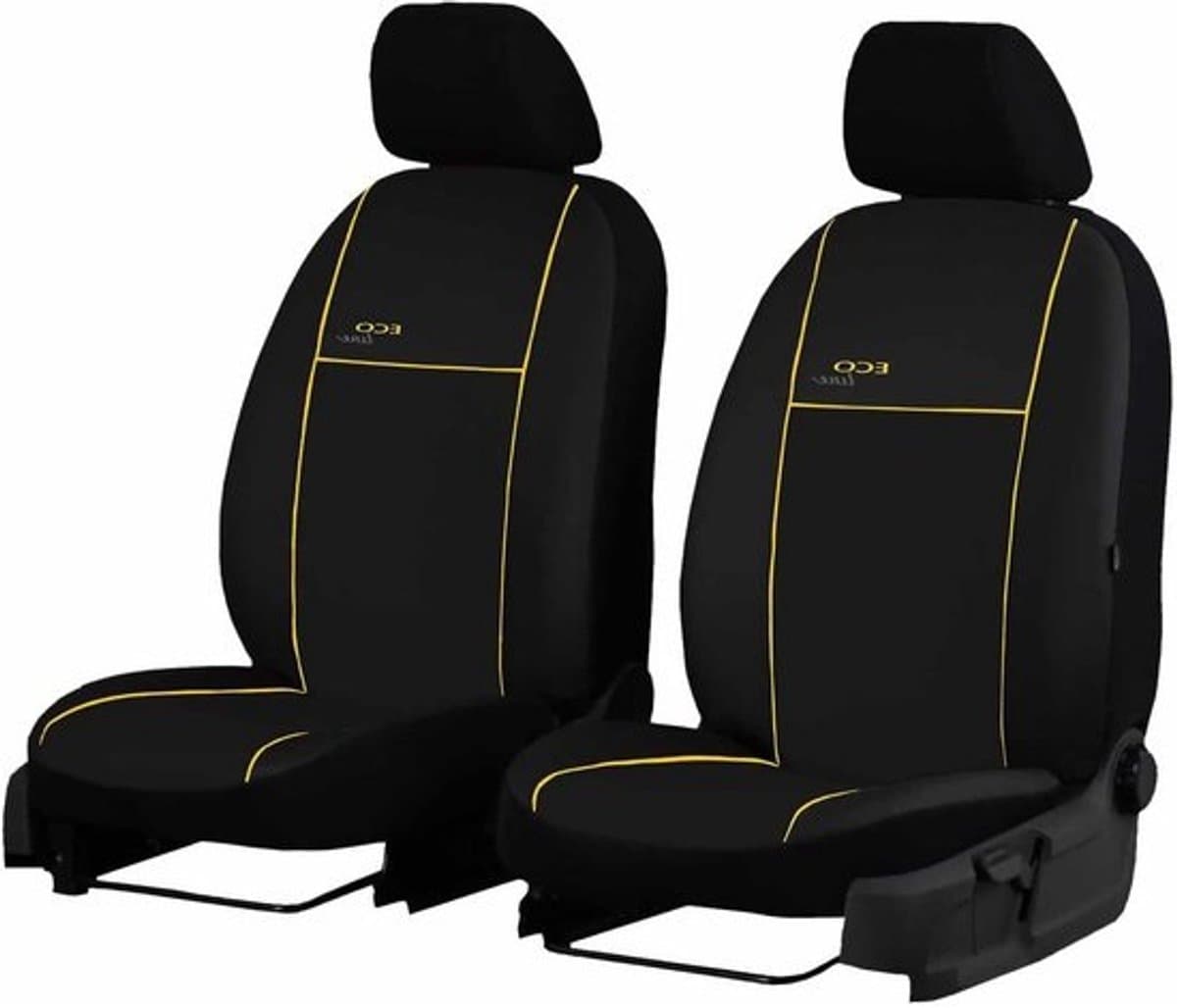 Autostoelhoezen Set - Stoelbekleding Voorzijde - Interieur Beschermen - Universele Pasvorm - 2 Delig - Geel