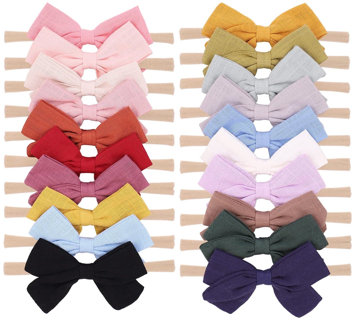 20 Stuks Nylon Haarstrikken voor Baby Meisjes en Peuters