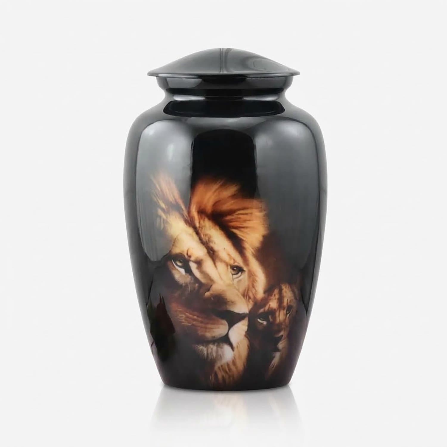 Akerz urn leeuwen - 3.5 Liter - Crematie Urn - Voor Huisdieren of Menselijk As - Crematie As - Urn - Begrafenis