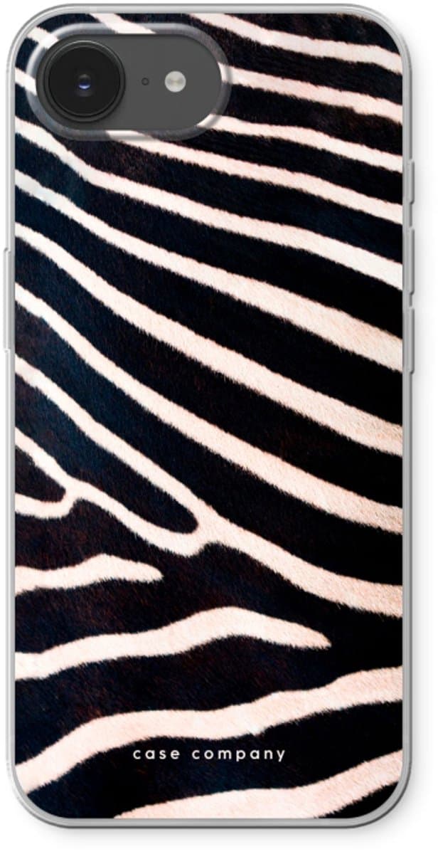 Case Company® - Hoesje geschikt voor iPhone 16e hoesje - Zebra - Soft Cover Telefoonhoesje - Bescherming aan alle Kanten en Schermrand