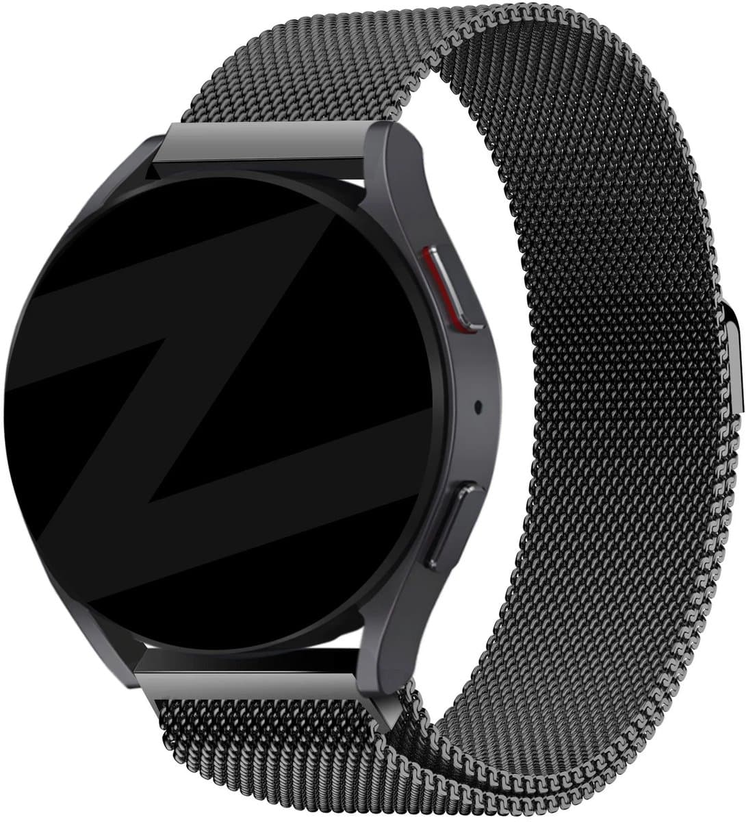 Bandz Hoogwaardige Milanese Loop band met magneetsluiting - geschikt voor Garmin Vivoactive 6 / 5 / 3 / Vivomove HR / Style / Luxe / Sport / Trend / Forerunner 645 / 245 / 165 / 55 / Approach S12 / S40 / S42 / S44 / S50 / Venu SQ / SQ2/2Plus(zwart)