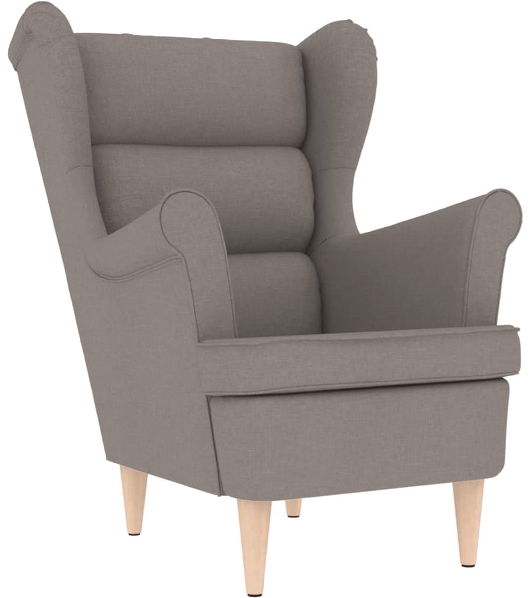 vidaXL - Fauteuil - 74x84x100 - cm - stof - taupe