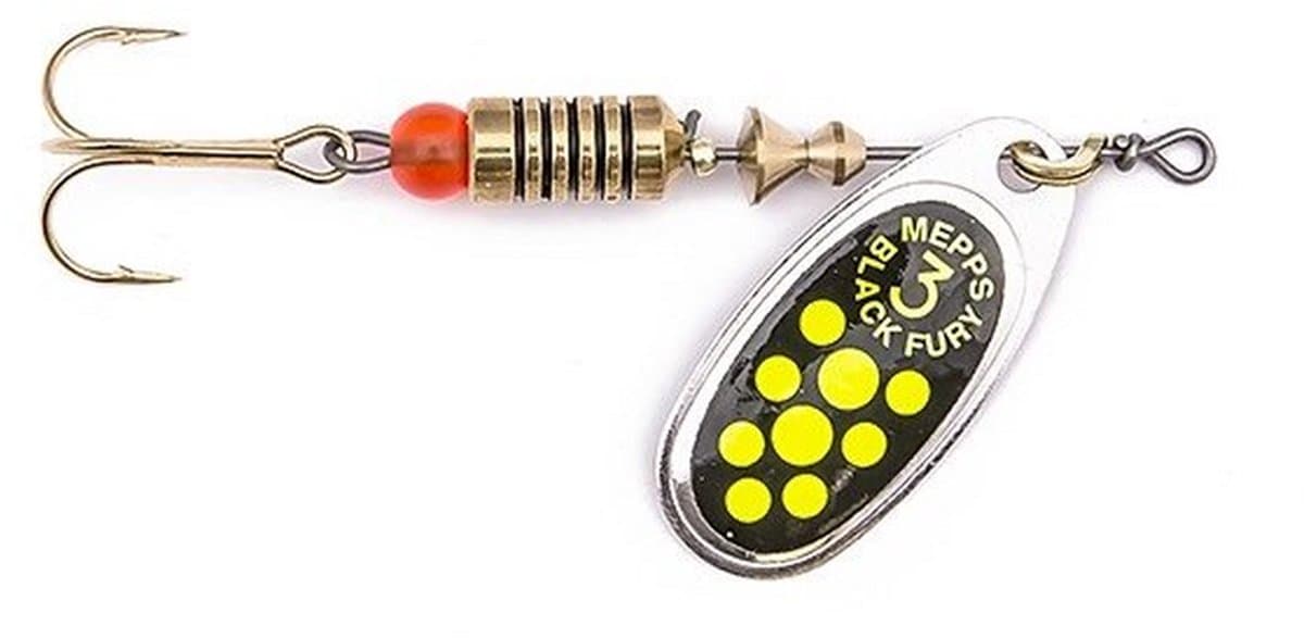 Mepps Black Fury Silver/ chartr - #2 - 4,5 gram - Fishing-bait.nl