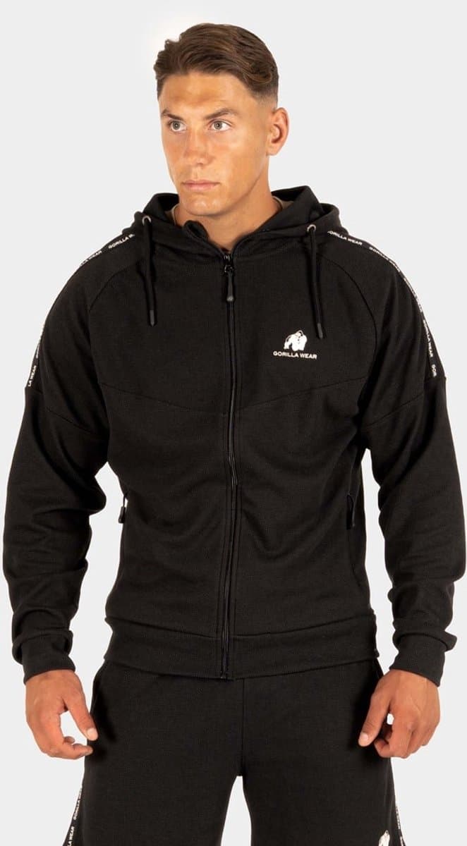 Gorilla Wear Harvey Trainingsjas - Zwart - 2XL