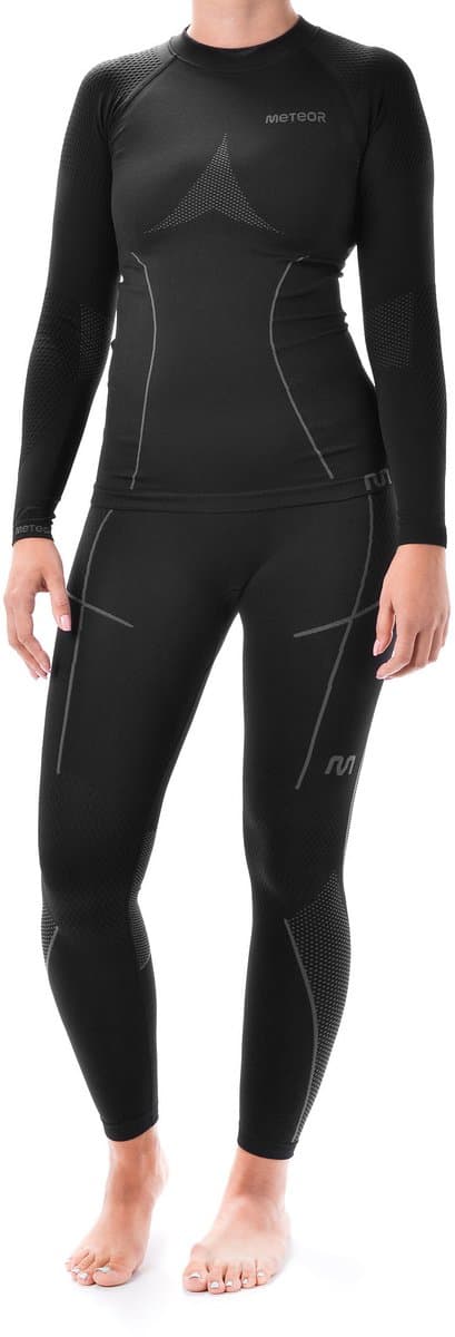 Meteor - Thermisch ondergoed S/M - Dames thermisch ondergoed voor optimale warmte - Sportuitrusting - Zwart