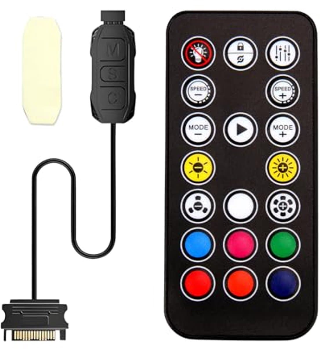 RGB-controller met afstandsbediening voor desktop-pc en LED-strips