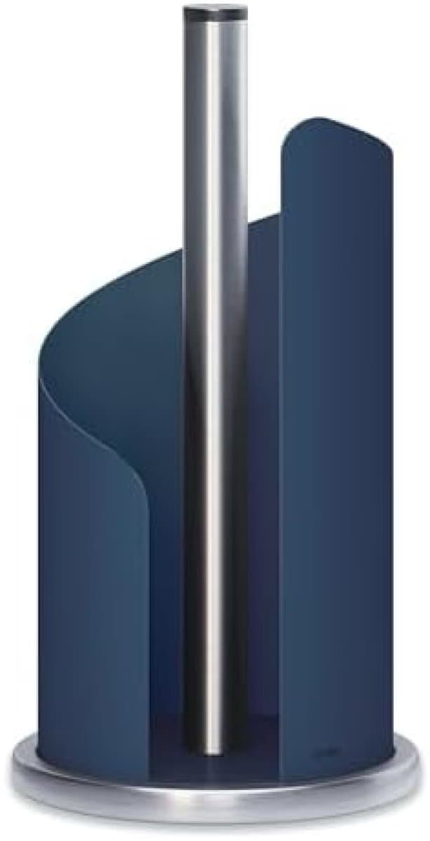 PromoHome Keukenrolhouder - RVS - Vrijstaand - H30xØ15 cm Moderne Houder voor Keukenpapier met Antislip Voetjes