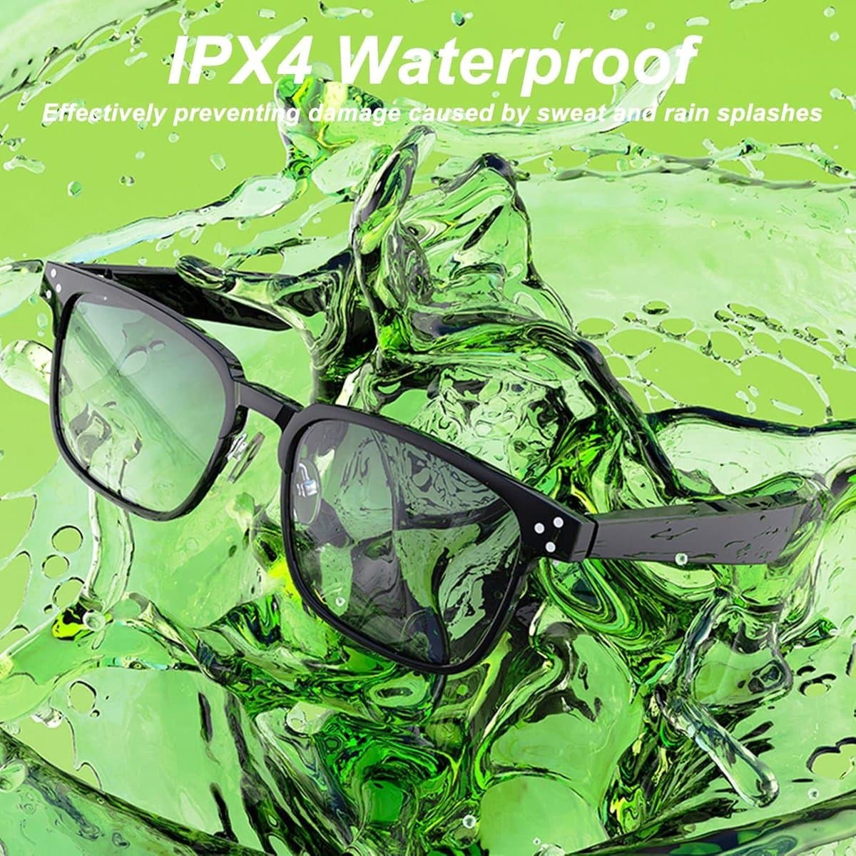 Bluetooth 5.3 Open-oormuziekbril met Ingebouwde Dubbele Luidsprekers - Blauwlichtblokkering - IPX4 Waterdicht - Professionele Slimme Bril voor Mannen en Vrouwen .