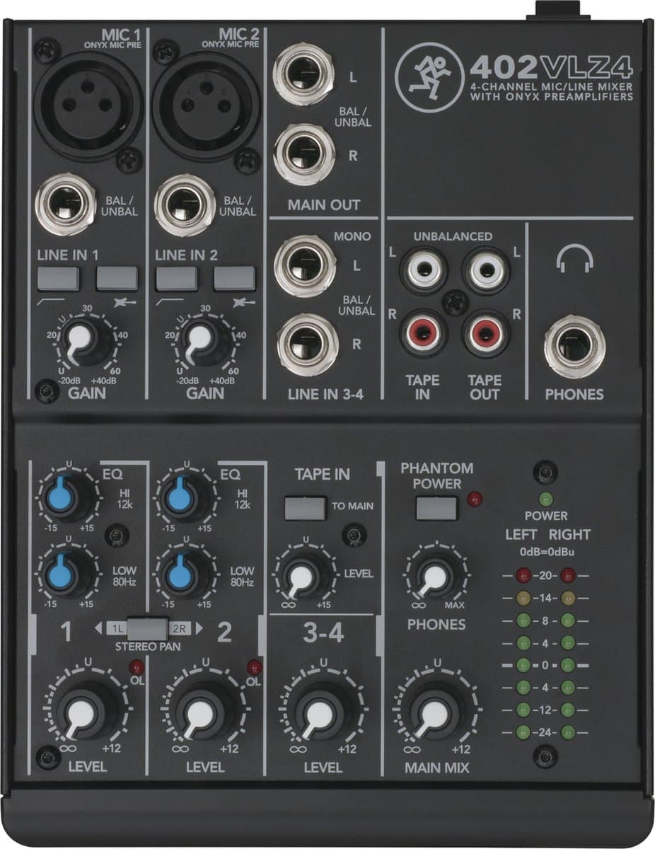 Mackie 402 VLZ4 4-kanaal mixer - Analoge mixer