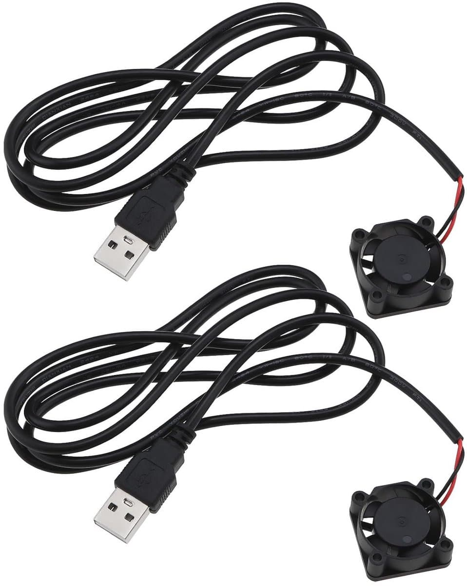 USB Koelventilator 25x25x10mm - 2 Stuks - Hydraulische Lager - Ideaal voor Laptop en 3D Printer