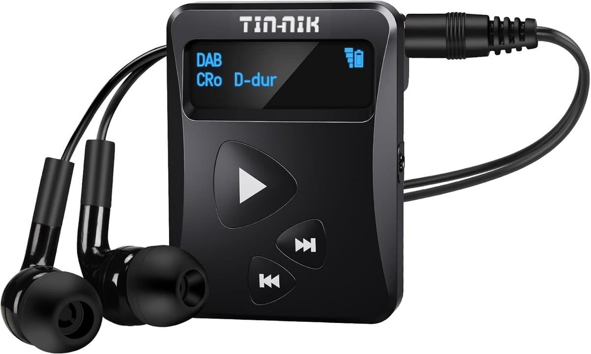 Draagbare DAB/DAB+/FM Radio Mini met Oplaadbare Accu en Oortjes - Digitaal Pocket RDS