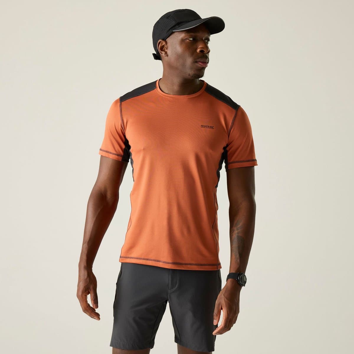 Virda heren T-shirt met korte mouwen en mesh-stof