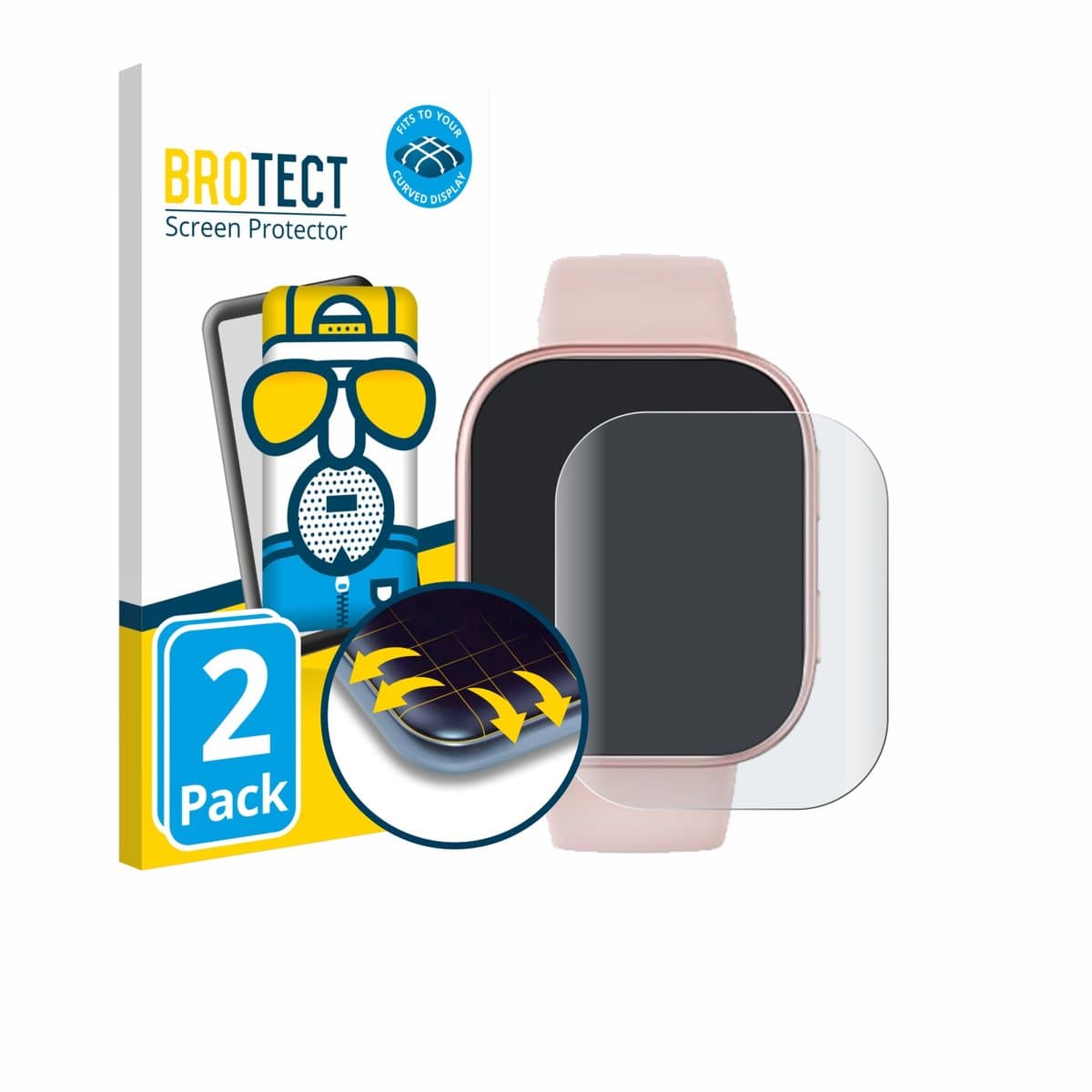 BROTECT - Screenprotector voor Mingtawn T8 1.83" - Folie Beschermfolie matte volledig dekking 2 Stuks