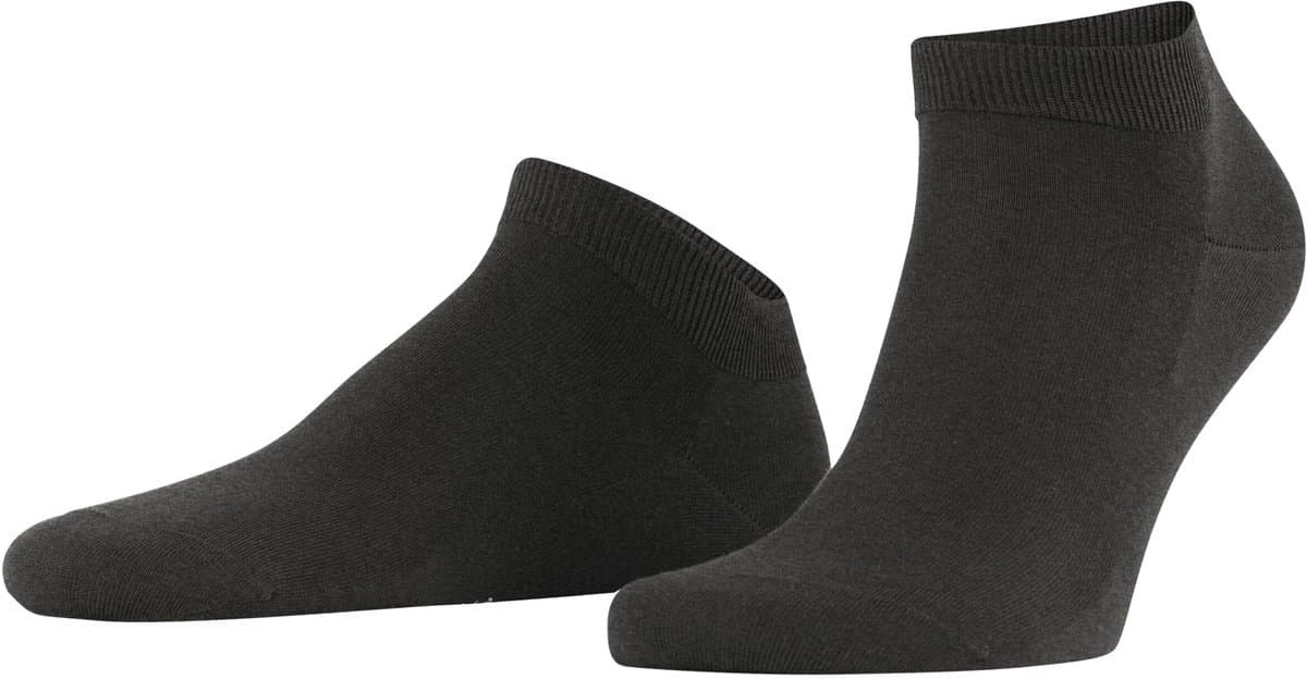 FALKE ClimaWool kort eenkleurig wol lyocell sneakersokken enkelsokken heren grijs - maat 45-46