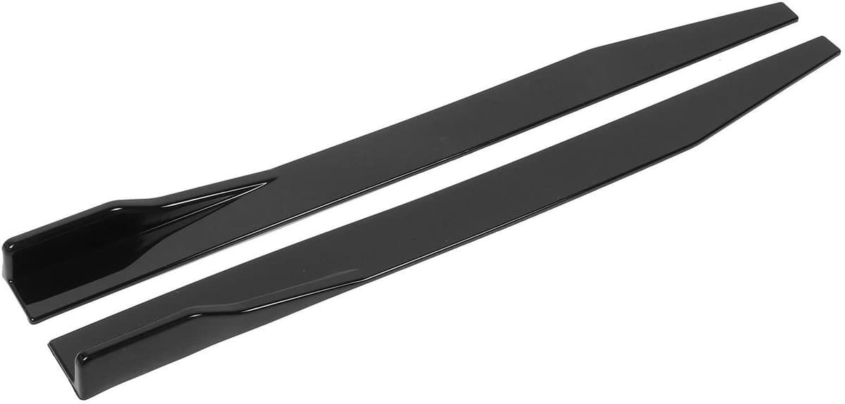Auto Zijspoilers 120 cm 2 Stuks - Glanzend Zwart