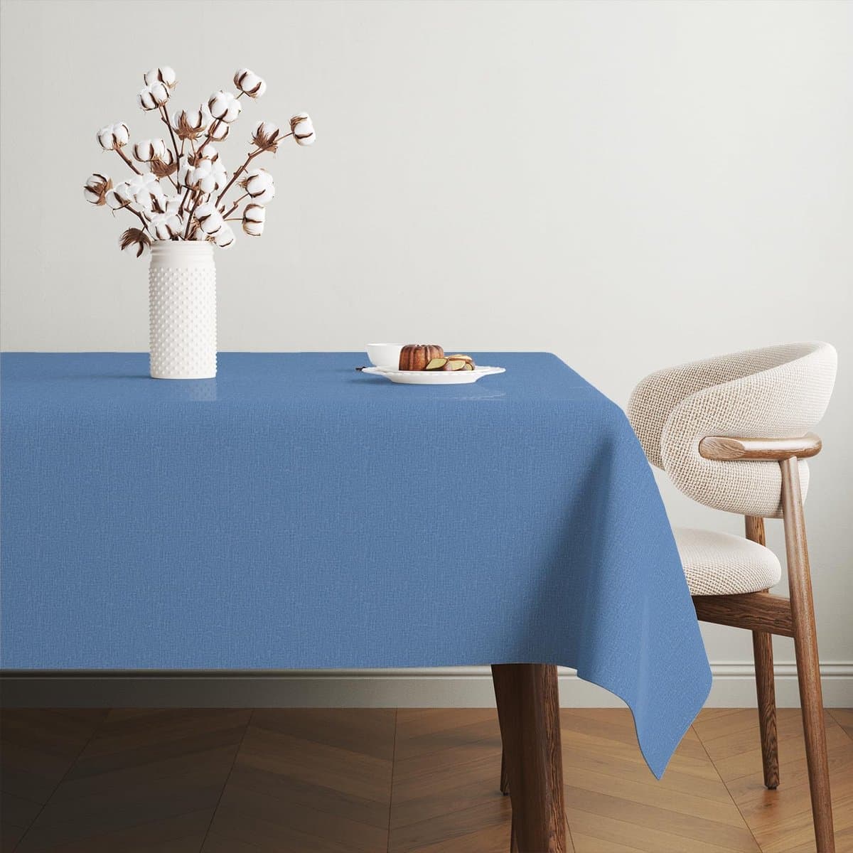 Tafelkleed - Tafelzeil Wasdoek - Tafel Beschermen - Waterafstotend Bedrukt - 180 x 140 cm - Blauw