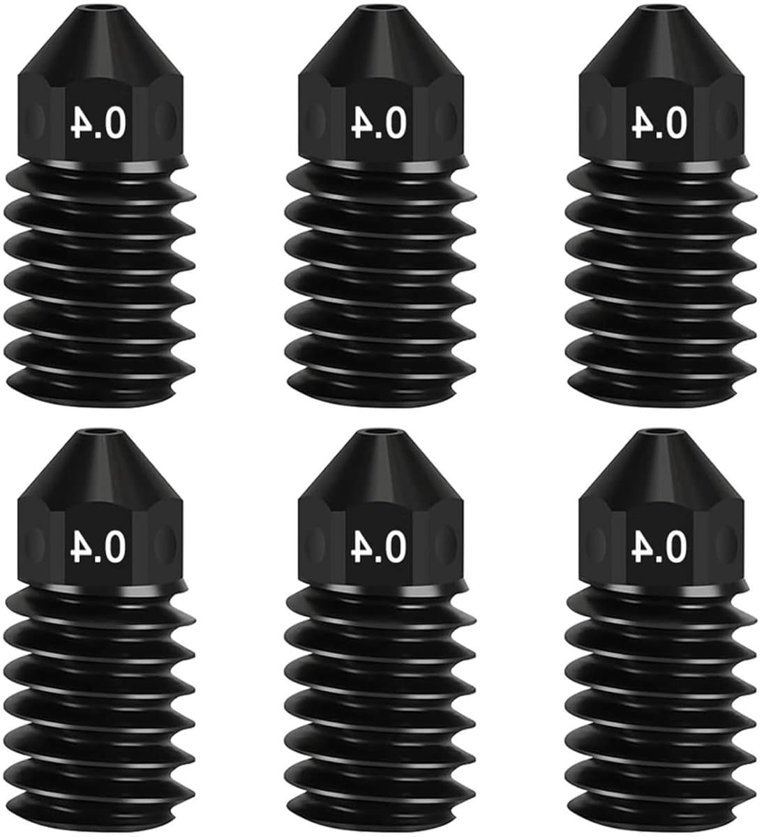 Hardmetalen Nozzles - 3D Printer Onderdelen - 3D Printen - Hoge Temperatuur Weerstand - 0.4mm - Zilver