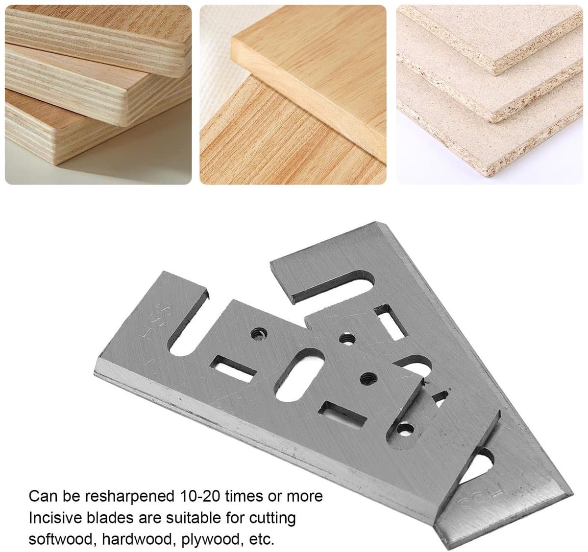 Dailygoods - Set van 2 HSS Planer Blades van 82 mm