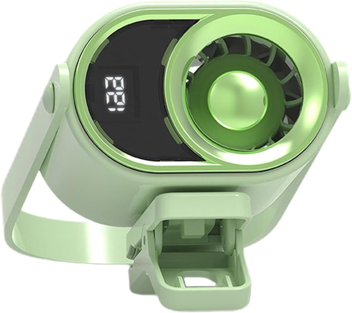 Clip Ventilator - Draagbare Fan - Persoonlijke Koeling - 199 Snelheidsniveaus - 7.8 x 7.9 x 6 cm - Groen