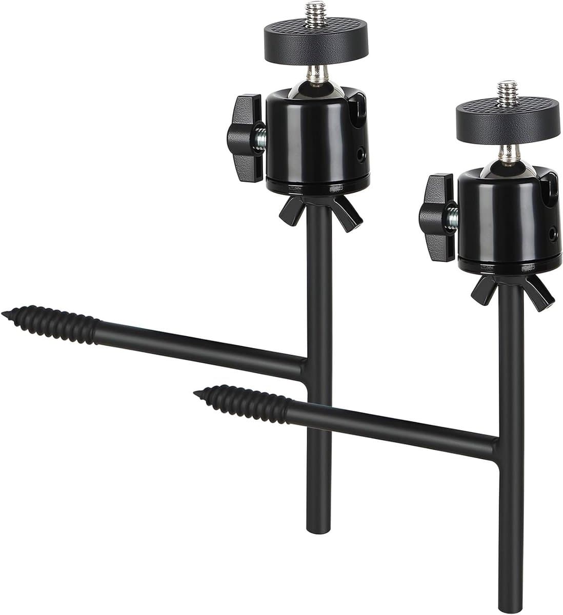 2-Pack Camera Houder voor Wildobservatie met Mini Balhoofd voor Actie- en Bewakingscamera's met 1/4 Draadbevestiging